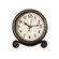 Clockswise Vintage Round Tabletop Clock with Distressed Frame, Ornate Scroll Base & Antique-Inspired Design for Mantel, Counter and Shelf Display in Living Rooms, Bedrooms, and Offices