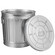 Gardenised Round Galvanized Steel Trash Can with Lid and handles Durable Metal Storage Bucket for Backyard Lawn Garden and Yard Use Weather-Resistant Garbage Can for Indoor and Outdoor
