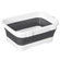 Basicwise Collapsible Wash Basin with Drain Plug Space-Saving Dish Tub