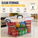 Basicwise 18 QT Clear Plastic Storage Box with Lid Stackable Organizer Tote
