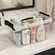 Basicwise 26 QT Plastic Bin Stackable Storage Box for Home Organization