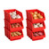 Basicwise Stackable Easy-Access Plastic Storage Organizer Basket