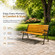 Wooden Outdoor Park Patio Garden Yard Bench with Designed Steel Armrest and Legs