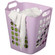 Flexible Plastic Carry Laundry Basket Holder Square Storage Hamper with Side Handles
