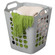 Flexible Plastic Carry Laundry Basket Holder Square Storage Hamper with Side Handles