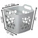 Flexible Plastic Carry Laundry Basket Holder Square Storage Hamper with Side Handles