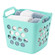 Flexible Plastic Carry Laundry Basket Holder Square Storage Hamper with Side Handles