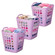 Flexible Plastic Carry Laundry Basket Holder Square Storage Hamper with Side Handles