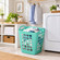 Flexible Plastic Carry Laundry Basket Holder Square Storage Hamper with Side Handles