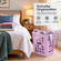 Flexible Plastic Carry Laundry Basket Holder Square Storage Hamper with Side Handles