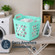 Flexible Plastic Carry Laundry Basket Holder Square Storage Hamper with Side Handles