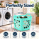 Flexible Plastic Carry Laundry Basket Holder Square Storage Hamper with Side Handles
