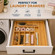 Basicwise Expandable Bamboo Cutlery Tray and Kitchen Drawer Organizer