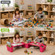 Basicwise 2-Pack Activity Desk Tables with Cup Holders & Storage