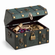 Vintiquewise Antique-Inspired Wooden Treasure Chest Box for Home Decoration
