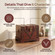 Vintiquewise Small Wood Treasure Box Old Style Antique Chest for Home Decor