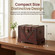 Vintiquewise Small Wood Treasure Box Old Style Antique Chest for Home Decor