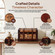 Vintiquewise Old World Map Wooden Treasure Chest Decorative Storage Suitcase