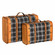Vintiquewise Vintage Wooden Decorative Suitcases 2-Piece Storage Set