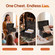 Vintiquewise Small Wooden Treasure Chest for Decorative Home Storage