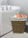 Woven Seagrass Small Waste Bin Lined with White Washable Lining Woven Seagrass Small Waste Bin Lined with White Washable Lining