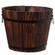 Rustic Wooden Whiskey Barrel Planter with Durable Medal Handles and Drainage Holes - Perfect for Indoor and Outdoor Plants, Herbs, and Vegetables