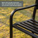 Gardenised Black Patio Garden Park Yard 50 in. Outdoor Steel Bench Powder Coated with Cast Iron Back