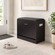 Basicwise Shoe Storage Bench with Leather Cushion – Classic Black Wooden Entryway, Fold-Out Hidden Double Shoe Rack, Easy Assembly, Comfortable Seat, Mudroom & Foyer Organizer