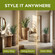 Wicker Banana Rope Tall Floor Planter with Metal Pot