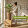 Wicker Banana Rope Tall Floor Planter with Metal Pot