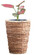 Wicker Banana Rope Tall Floor Planter with Metal Pot