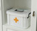 White Empty Medical Box for Home Emergency Supplies, Travel, Car, and Dorms – Compact First Aid Box with Handle, Detachable Tray and Locking Lid – Medical Organizer and First Aid Kit Storage