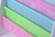 4 Tiered Colorful Lined Kids' Sling Magazine Book Rack
