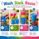 7 oz Reusable Plastic Drinking Tumblers, 6-Piece Kids Party Cup Set, Assorted Red Green Blue, Two of Each for Home Meals Picnics Outdoor Use