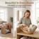 Set of 5 Natural Bamboo Oval Storage Bread Basket Storage Display Trays