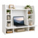 Floating Wall-Mount Desk with Shelves, Space-Saving Laptop Workstation for Writing, Study, Bedroom, Living Room, Office