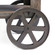 Industrial Wagon Style Small Rustic End Table with Storage Shelf and Wheels