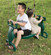 Plastic Double Glider Playground 2 Person Swing, Green Plastic Double Glider Playground 2 Person Swing, Green
