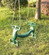 Plastic Double Glider Playground 2 Person Swing, Green Plastic Double Glider Playground 2 Person Swing, Green