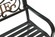 Steel Outdoor Patio Garden Park Seating Bench with Cast Iron "Welcome" Backrest, Front Porch Yard Bench Lawn Decor