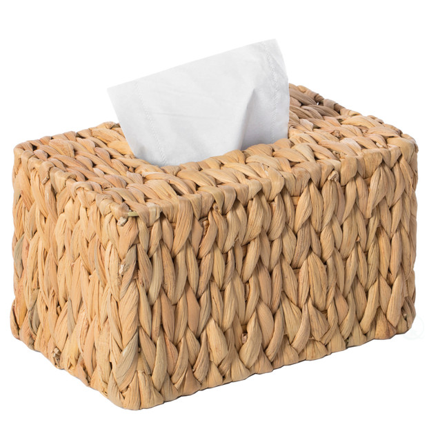 Water Hyacinth Wicker Tissue Box Cover