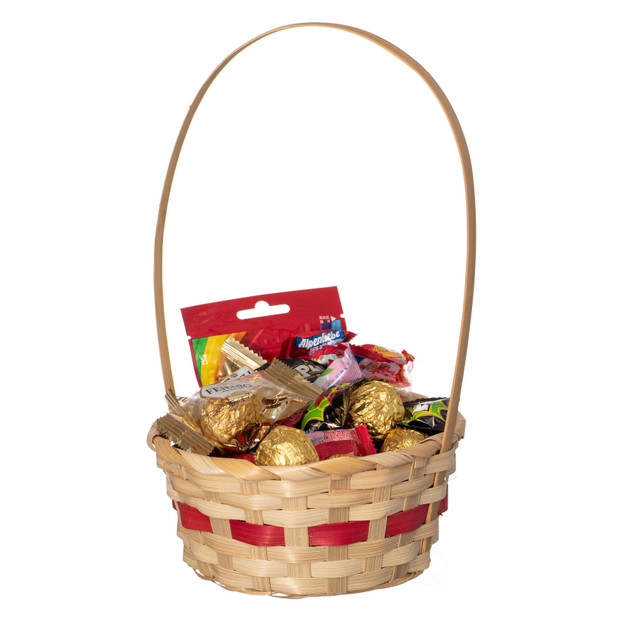 Multipurpose Hand-Woven Basket with Handle – Ideal as Gift Basket, Food Storage, Flower and Bread Basket, Fruit Storage, and Decorative Usage - Perfect for Wedding, Garden or Home Décor