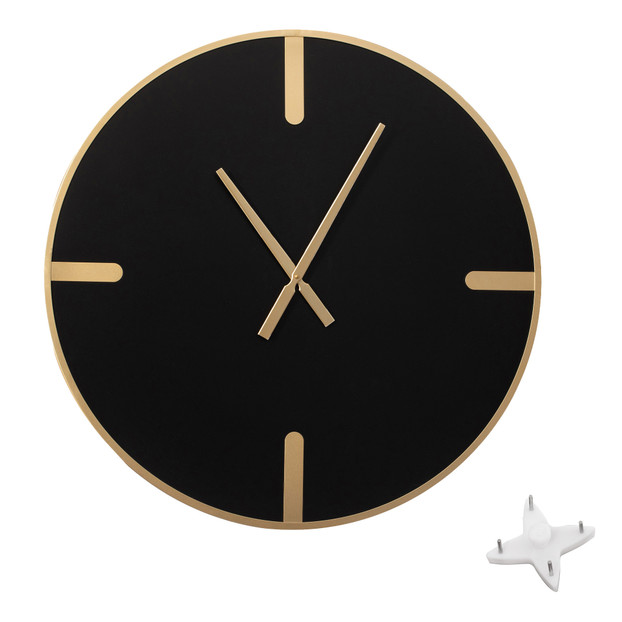Clockswise 32" Modern Minimalist Crafted Wall Clock Structured Metal Frame Circular Design & Refined Clean Analog Display Step Movement Mechanism and Balanced Proportions for Contemporary Interiors