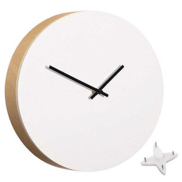 Clockswise 12-Inch Modern Minimalist DIY Wall Clock Blank Wooden Dial Decorative Timepiece with Paintable Surface for Creative Customization Personalized Home Decor and Craft Projects