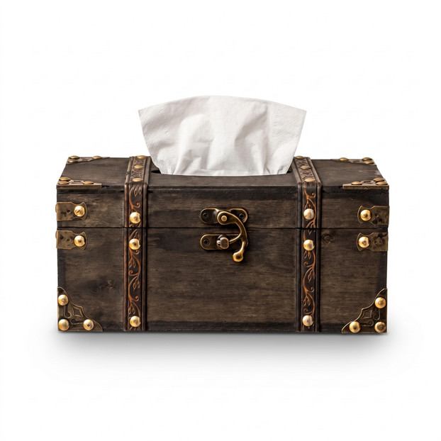 Vintiquewise Vintage Wooden Decorative Tissue Box Cover for Home
