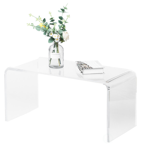 Rectangular Acrylic Waterfall Modern Coffee Table
