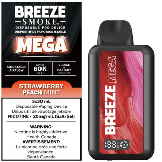 Breeze Mega 60K - Strawberry Peach Mint