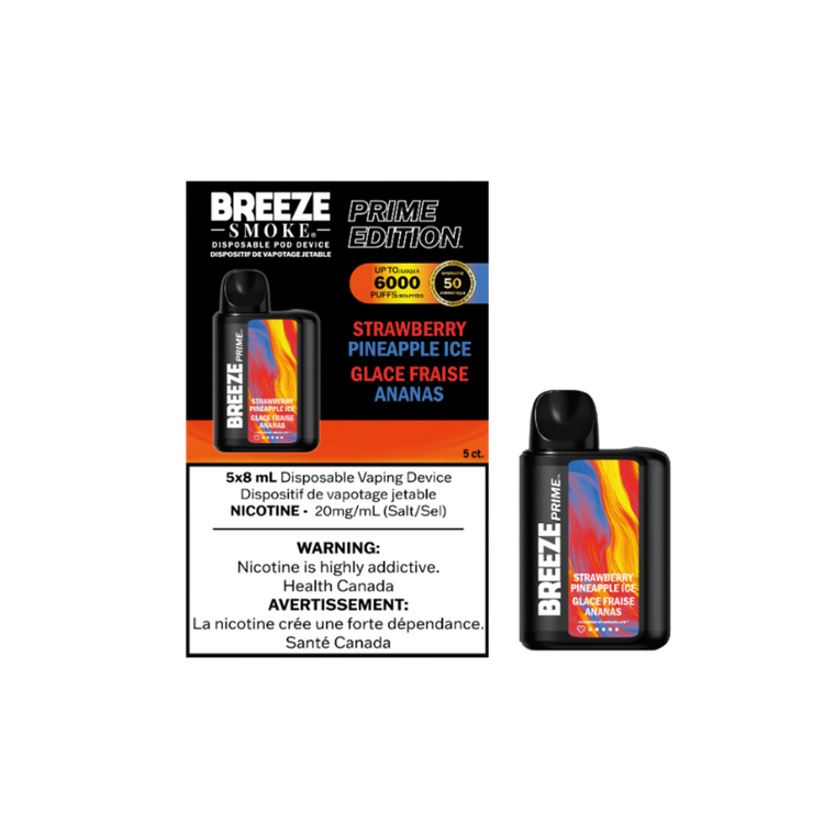 Breeze Prime 6000 - Strawberry Pineapple Ice
