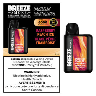 Breeze Prime 6000 - Raspberry Peach Ice