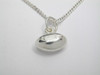 Sterling Silver Solid Football Necklat